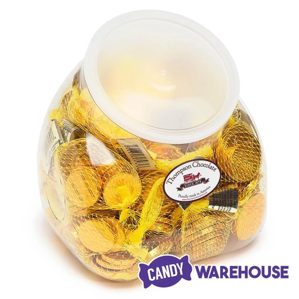 Thompson Hanukkah Gelt Gold Foiled Milk Chocolate Coins 1-Ounce Mesh Bags: 30-Piece Tub 2 Thompson Hanukkah Gelt Gold Foiled Milk Chocolate Coins 1-Ounce Mesh Bags: 30-Piece Tub - Image 2