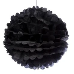 Tissue Paper 14-Inch Pom Pom - Black