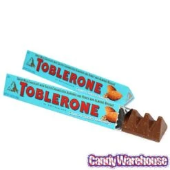 Toblerone Crunchy Salty Almond Chocolate Bars: 20-Piece Box -Food And Beverage Store toblerone crunchy salty almond chocolate bars 20 piece box candy warehouse 3