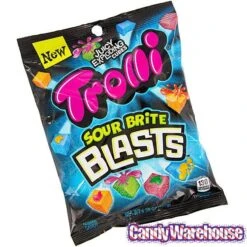 Trolli Sour Brite Blasts Gummy Juicy Exploding Candy Cubes: 3LB Box -Food And Beverage Store trolli sour brite blasts gummy juicy exploding candy cubes 3lb box candy warehouse 3