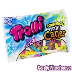 Trolli Sour Brite Mini Canes Jelly Candy Canes: 9-Ounce Bag -Food And Beverage Store trolli sour brite mini canes jelly candy canes 9 ounce bag candy warehouse 6