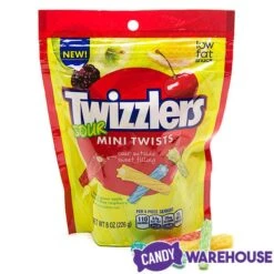 Twizzlers Sour Mini Twists Licorice Candy: 8-Ounce Bag -Food And Beverage Store twizzlers sour mini twists licorice candy 8 ounce bag candy warehouse 4