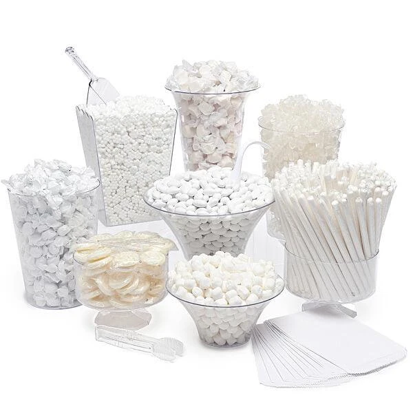 White Candy Buffet Kit: 25 To 50 Guests 1 White Candy Buffet Kit: 25 To 50 Guests