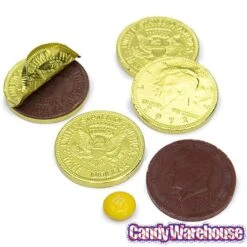 Yellow Foiled Milk Chocolate Coins: 1LB Bag 7 Yellow Foiled Milk Chocolate Coins: 1LB Bag -Food And Beverage Store yellow foiled milk chocolate coins 1lb bag candy warehouse 3