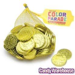 Yellow Foiled Milk Chocolate Coins: 1LB Bag 9 Yellow Foiled Milk Chocolate Coins: 1LB Bag -Food And Beverage Store yellow foiled milk chocolate coins 1lb bag candy warehouse 5