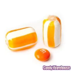YumJunkie Sassy Cylinders Orange Striped Hard Candy: 5LB Bag -Food And Beverage Store yumjunkie sassy cylinders orange striped hard candy 5lb bag candy warehouse 4