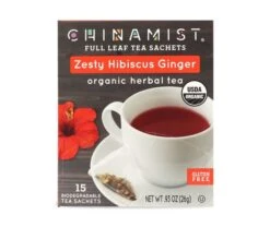 China Mist - Zesty Hibiscus Ginger Organic Black Full Leaf Tea Sachet, 15 Count Box - Biodegradable And Individually Wrapped 5 China Mist - Zesty Hibiscus Ginger Organic Black Full Leaf Tea Sachet, 15 Count Box - Biodegradable And Individually Wrapped -Food And Beverage Store zestyhibiscusginger teasachet packet